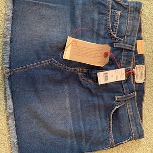 NWT Current/Elliott the cut off mini denim mini skirt